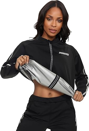 LAZAWG Tuta da sauna da donna, con maniche lunghe - Ysert