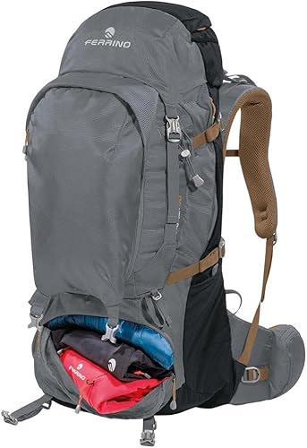 Ferrino Transalp 60 litri 75006 MDD colore antracite zaino ideale per trekking escursionismo hiking cammino di santiago scout capacità 60 litri tessuto supertex 60 - Ysert