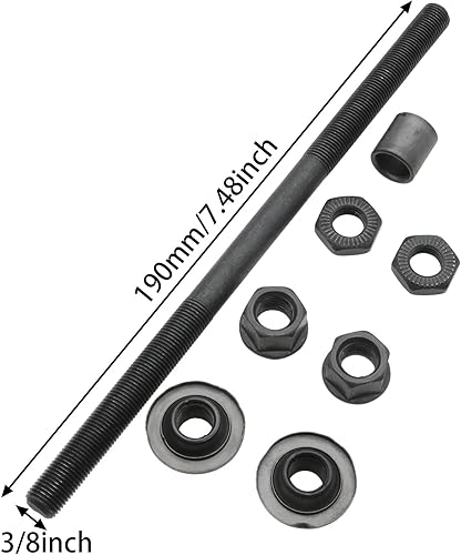 Asse per bicicletta da 190 mm per bicicletta a velocità multipla mozzo posteriore asse 3/8 pollici ricambio per bici da strada Mountain Bike MTB BMX 1 pezzo - Ysert