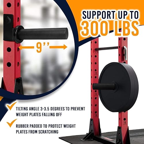 Yes4All Supporto per piastra del peso olimpico Attacco per cremagliera di potenza adatto a piastre del peso olimpico da 2'x2'/3'x2' Immagazzinaggio - Ysert
