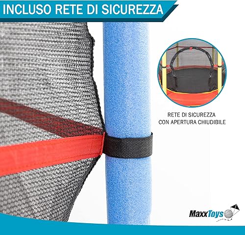 Trampolino da Interno per Bambini, 140 cm, con Pali Imbottiti e Coperture per Bordi - Ysert