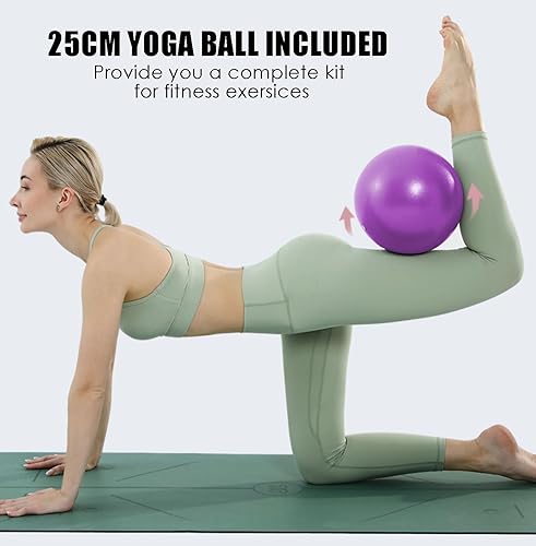 Palla Fitness e Palla Pilates Set di 2 Palle 65cm e 25cm Palla da Ginnastica per Fitness Yoga e Pilates Incluso il Gonfiatore - Ysert