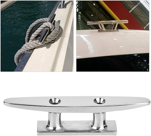 Bitta per pontile per Barche, 10-20 cm Bitta Piatta Bassa Argento Classica in Acciaio Inossidabile 316 Bitta per ormeggio Hardware per impieghi gravosi marini per Navi, Barche, Yacht - Ysert