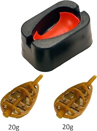 Inline Method Feeder Kit 2 x 20g e Modulo - Feeder Pesca per Pellet & Boiles - Pasturatore Pesca Fondo - Pasturatori Feeder - Pesca Carpa - Kit Carpfishing Completo - Carp Fishing Set - Ysert