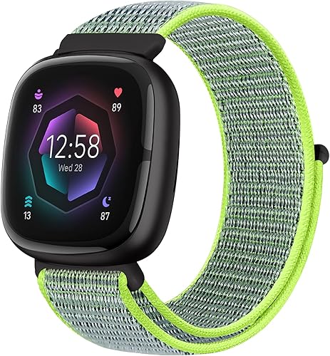 Runostrich Cinturino di ricambio in nylon compatibile con Fitbit Sense/Fitbit Versa 3, morbido, traspirante, regolabile, per uomo e donna - Ysert