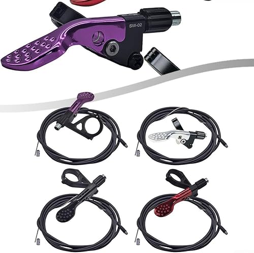 Colonna contagocce per bicicletta, leva a distanza, in lega di alluminio, interruttore di sollevamento per bicicletta, leva di controllo regolabile per reggisella contagocce (nero) - Ysert