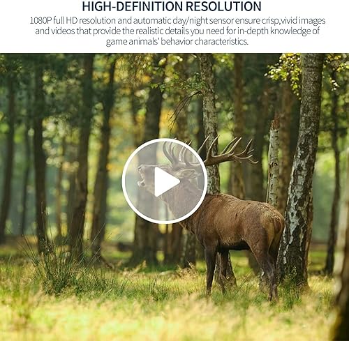 Fototrappola Victure Fotocamera Caccia 32MP 1080P HD Impermeabile IP66 Fototrappola Infrarossi Invisibili con 0.7s Velocità di Innesco Fino a 85ft/22m con Scheda da 32GB - Ysert