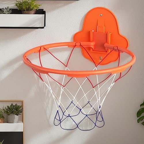 Canestro da basket per interni, 32 cm, silenzioso, rimbalzante silenzioso, giocattolo da parete per bambini all'aperto - Ysert